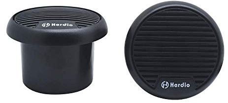 Herdio 3 Inch 140W IP66 Waterproof System Weather Proof Coaxial Boat Speakers Marine Stereo Outdoor Loudspeaker System Set for Car Van Truck Tractor Caravan Motorhome (Black)