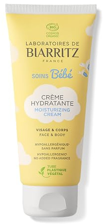 Laboratoires de Biarritz - Crème Hydratante pour Bébé - Certifiée Bio - Apporte Confort, Douceur et Apaisement - Visage & Corps - 100 ml - Fabriquée en France