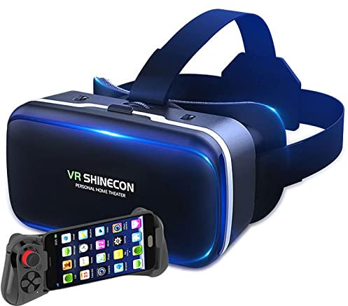 Auriculares Realidad Virtual, Auriculares VR Compatibles Teléfonos Inteligentes IPhone Android, Caja Gafas VR Gran Angular Visual De Pantalla Completa Para Que Niños Jueguen Juegos VR/películas 3D ( C