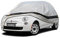 Telo Copriauto da Esterno, Holthly 10 Strati Telo Copri Auto Felpato 100% Impermeabile, Copertura Auto Antipolvere Antigraffio AntiSole, Copertura Auto per Fiat 500, Abarth 595, Twingo. Argenteo