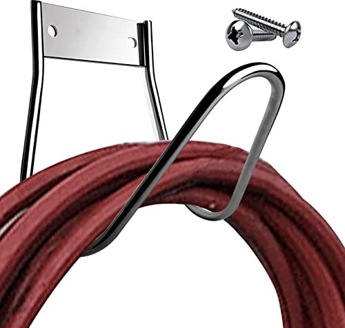 Neamou Flexibler Schlauch Rohr Aufhänger Aufbewahrung Organiser, Wasserschlauch-Halter An Der Wand Montiert Mit Schrauben, Edelstahlhaken Für Hängende Gartenschläuche