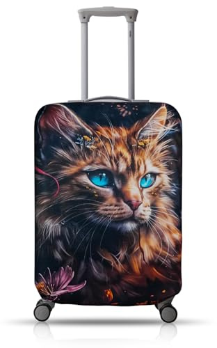 Chostky Funda para Maletas de Viaje, Protector de Maletas de Viaje antiarañazos, Funda para Maletas elástica, Lavable y Extensible, Accesorios de Viaje aprobados para Maletas de 19-21 Pulgadas (S)