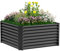 Hochbeet aus Metall, 122×122×61cm Wetterfestes Erhöhte Extragroße Pflanzenbeet, Rostfreie Stähle Rechtecke Hochbeete für Garten, Anbau von Gemüse, Pflanzen, Blumen usw