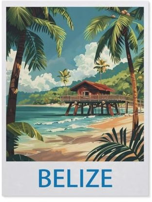 Jigsaw Puzzle 1000 Piece，Belize，Classic Puzzle DIY Kit Paper Toy Unique Gift Home Decor（50x70cm）-CI95