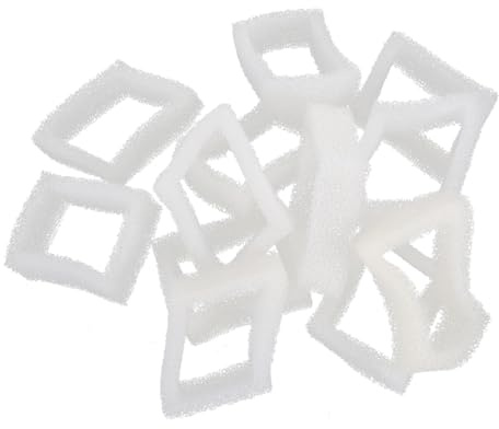 IMIKEYA Filtres pour Fontaines à Eau Éliminent Poils et Métaux Lourds pour Animaux 12 Pièces, Tampons Filtrants en Éponge Blanche pour Distributeur d'eau à Domicile ou Animalerie