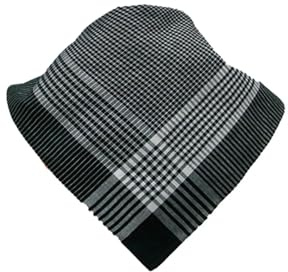 Genérico Pañuelo Rociero Negro, 100% Algodón, 60x60 cm, Pañuelo Cuadros Negros, Fiestas Regionales, Carnaval, Disfraces, Fiestas del Rocío (1)