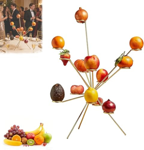 Exploded Fruit Bowl, Exploding Fruit Bowl Stand, Fireworks On the Dinner Table, Stainless Steel Aesthetic 360° Display Rack, Creative Centerpiece For Home Kitchen Counter & Dining Table Decor