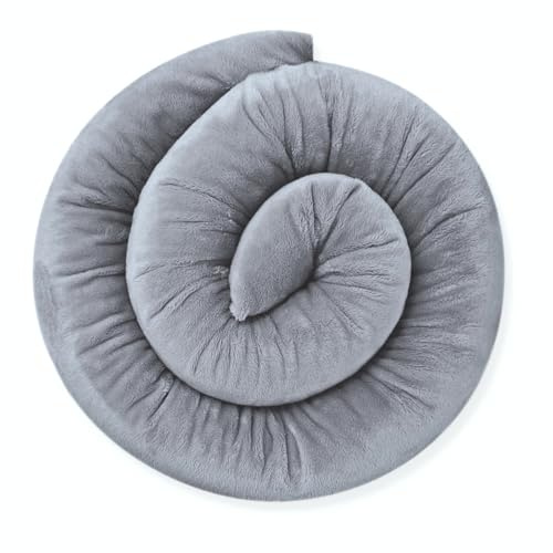 Bebeloo Sidosovkudde, kroppskudde, pregnancy kudde, sängkudde, sängorm, nackrulle, sovkudde, amningskudde, sängskydd, drag (mörkgrå, 300 cm)