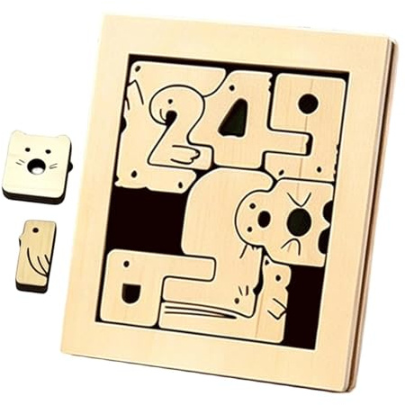 Puzzles En Madera Juguetes Educativos De Aprendizaje Lógico Animal | Actividades de Aprendizaje con Bloques de para Niños Para Niños y Niñas Hogar Sala de Juegos Guardería