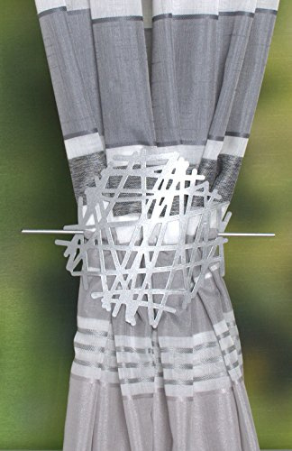 Hem mode raffhållare av metallavslag, silver, 18 x 2 cm, 1 enhet