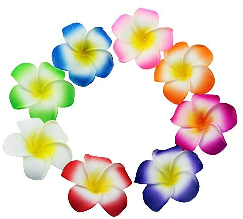 Set di 80 pezzi di fiori frangipani, effetto reale, ideali per fai-da-te, corone di fiori, bouquet da matrimonio, torte nuziali