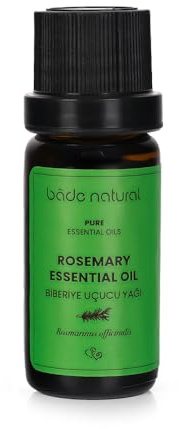 bade natural® reines ROSMARINÖL - 100% Naturrein BIO, Rosmarinöl für Haare, Haaröl für Haarwachstum und Kopfhaut, für Diffuser ätherische Öle, als Duftöl, Naturkosmetik und Haarpflege