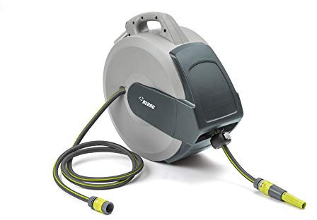REHAU Wand-Schlauchbox inkl. 35m Gartenschlauch, mit Arretier- und Aufrollvorrichtung, schwenkbar