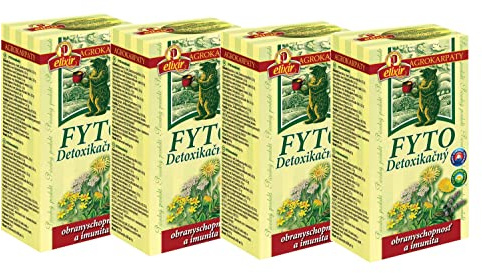 Detox Herbal Tea: Cleansing, Immunity, Intestinal Health, Kidneys, Bladder, Liver (4 Packs, 80 Tea Bags, 160g)