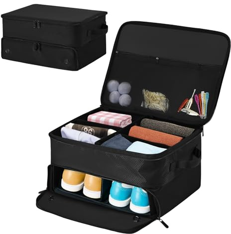 WildFun Golf Accessory Organiser and Travel Bag Car Storage for Golf Accessories, Men's Golf Gear Locker Shoe Organizer with 5 Separate Ventilated Ideal for Golf Enthusiasts Gifts