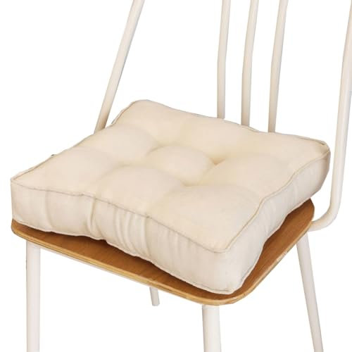 SDNAM Cojín para Silla de Exterior/Interior 40x40cm/50x50cm/45x45cm Acolchados Cojines Sillas Jardin para Terraza y Terraza Cojines Cojín Asiento Comedor(S5,50x50X10cm/20x20X4in)