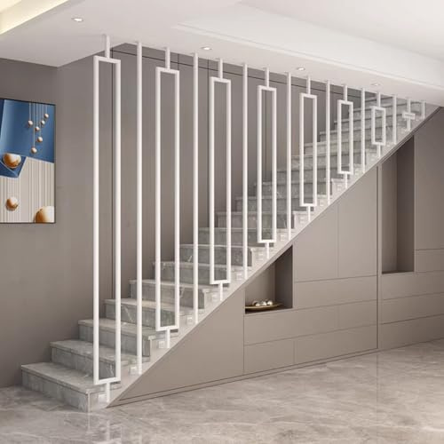 Junvstor Pasamanos para escaleras, barandilla metálica de 30-160 cm, pasamanos para Techo Interior, para ático, Antideslizante, con husillo, Barra de Seguridad.(Style 2,30cm)