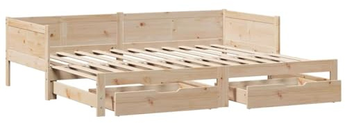 vidaXL Divano Letto Estraibile con Cassetti Senza Materasso 90x190 cm