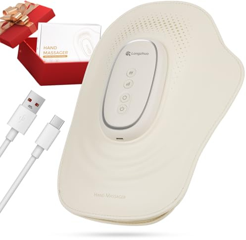 Hand Massager for Arthritis, Rechargeable Cordless Hand Massager with 3 Modes, 3 Temperatures and 3 Intensity Levels for Women Suffering from Arthritis, Carpal Tunnel & Hands Pain Relief