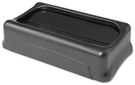 Rubbermaid FG267360BLA Schwingdeckel, Plastik, schwarz, 29,4 x 52,3 x 12,7 cm