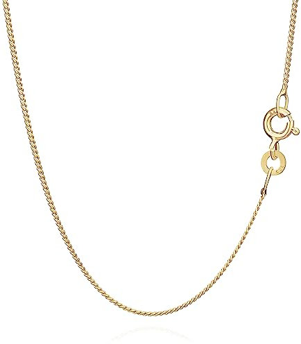 NKlaus 40cm Panzerkette 333 Gelbgold 8 Karat elegante Halskette filigrante Breite 1,1mm Collier 1,4g federleicht 8822