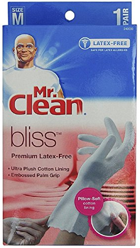 Mr. Clean Bliss Premium Latex-Free Gloves, Medium 1 pair (Pack of 5)