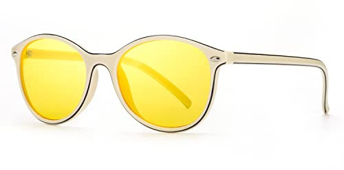 LVIOE Gelbe Nachtsichtbrille für Damen/Herren Anti-Glare-Polarized Autofahren Nachtbrille