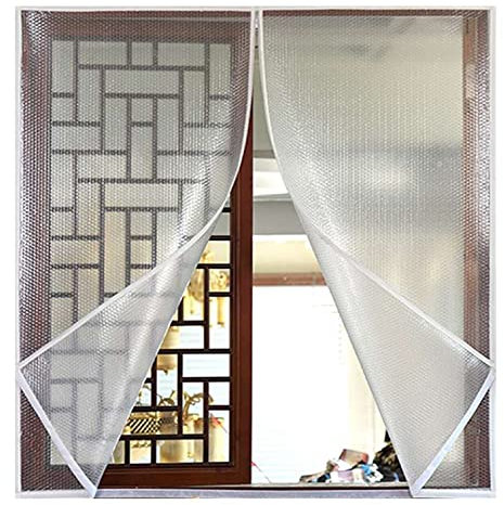 Window Insulation Kit,Indoor Patio Door and Window Insulation Film Tarp,Winter Keep Cold Out Storm Warm Curtain,Reusable Anti-Tearing PVC Covers,for Balcony,Bedroom,Custom (W60xH100cm(24x39in))
