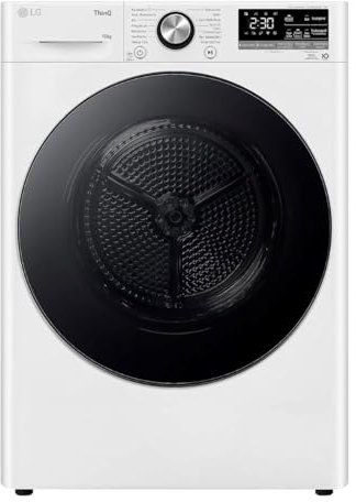 LG V9AYXT, Trockner A+++, 10 kg, Wärmepumpentrockner mit Dual Inverter Wärmepumpentechnologie, 60 x 66 x 85 cm, Allergy Care Programm, Trockner mit Smart ThinQ-Technologie, Weiß