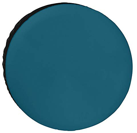Funda de neumático de repuesto de 16 pulgadas, color simple, azul turquesa, protector universal de rueda de neumáticos, resistente al agua y al polvo, accesorios automotrices, apto para vehículos RV