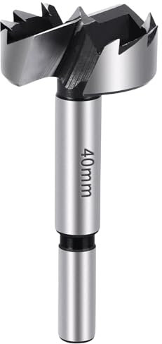 LuxeGlee 40mm Forstner Bit, Forstner Drill Bits, Wood Boring Drill Bit for Wood/Plastic/Wooden Plank