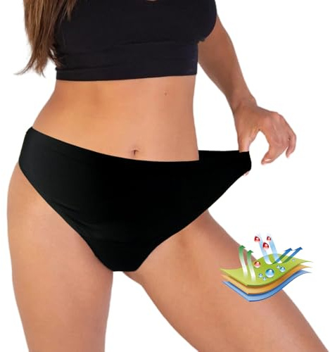 Maillot de Bain Menstruel, Pantalon menstruel pour la Natation Culotte Menstruelle Sous-vêtements Menstruels étanches UPF 50+ Fuite Menstruation Bas de Bikini pour Filles Adolescentes et Femmes