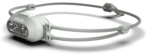 Silva Pannlampa LED uppladdningsbar USB C – Smini Fly – 38 gram – 250 lumen rött ljus – 3 ljusstyrkenivåer – vit & röd LED-pannlampa – batteridisplay