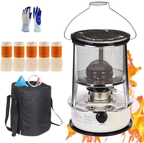BomDog Kerosene Heater,Portable Petroleum Stove,Kerosene Stove Burner,Without Electricityle Indoor Space Heater/6L-White