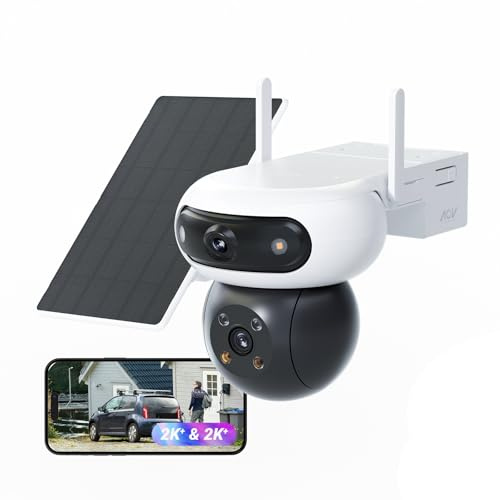 EZVIZ 4MP+4MP Dubbla Linser 360° Övervakningskamera Utomhus Wifi Trådlös med 10400mAh Batteri, Always-on Videoläge, Person-/Fordonsdetektering, Automatisk Spårning, Färgnattseende, CB90+8W Solpanel