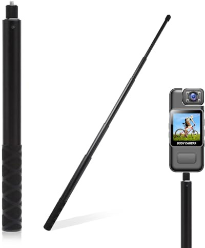 VOSSOT Selfie Stick 120 cm in lega di alluminio Invisible Estensibile Stable Selfie Stick Invisibile per Insta X3 X4 X2 Hero Action Cam Microfoni