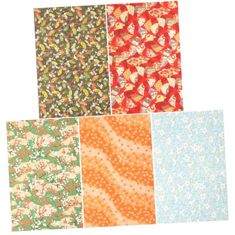 DIYEAH 5 fogli Carta Regalo Giapponese Stile Washi Delicato per Origami e Decorazioni Te per Regali Feste e Artigianato Creativo
