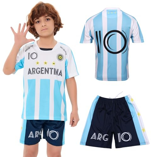 Barn 2026 Fan Fotbollströja Shorts Version Kortärmad tröja Sportfotbollssats for Game Day
