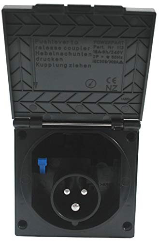 CEE Aussensteckdose Einbausteckdose IP44 Wohnwagen Wohnmobil Caravan 220V - 240V schwarz