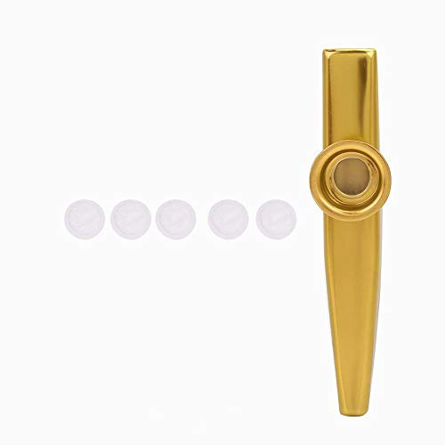 Color Aluminium Alloy Harmonica Musical Accompaniment for Piano Keyboard Guitar Ukulele Violin (Gold)