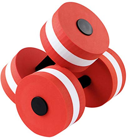 Ensemble d'haltères en mousse EVA haute densité, poids d'eau, rembourrage doux, aérobic, aqua-thérapie, fitness, exercice aquatique, aqua-fitness pour homme, femme, enfant - Rouge