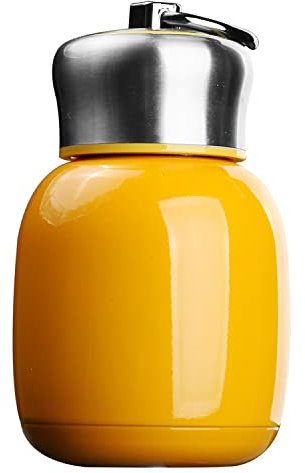 YOUSIS Mini termo de 200 ml, botella de agua al vacío, taza de café y leche, a prueba de fugas, botella de agua fría y caliente, botella de viaje para el hogar y exteriores (naranja)