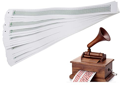 15 Note Strisce Vuote di Carillon, Vuoto Foglio di Musica Perforato in Bianco Fai da Te Spartiti Musicali a Manovella in Bianco Nastro Musicale Amanti Del Mestiere Musicisti Regali
