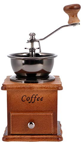 Molinillo de café con manivela manual, molinillo de acero inoxidable Molinillo de mano vintage Molinillo de mano Máquina de café Molinillo de café con manivela de madera para el hogar Cocina Café