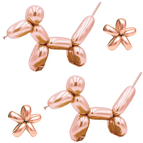 creative balloonsChrome Long Balloons Metallic 260q Modelling Rose-Gold Twisting Animal Making Clown Magic Birthday Decor 10 pcs
