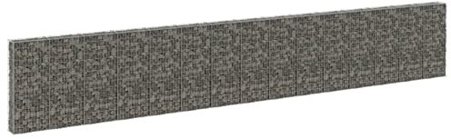 ZHOUMIN Gabion avec couvercle en acier galvanisé 900 x 30 x 150 cm, gabion avec couverture, gabions métalliques pour pierres, jardinière d'extérieur, gabion