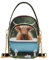 GAIREG Gold Bee Crown Sac à bandoulière pour femme avec chaîne, Vache dans une baignoire dans le jardin