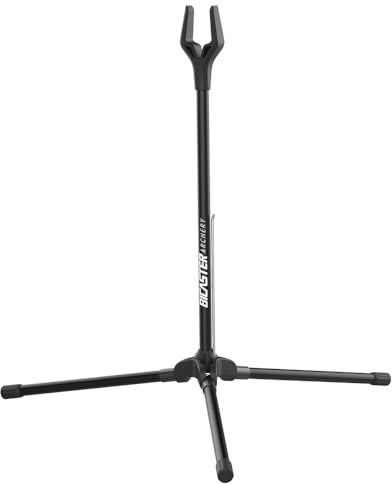 BICASTER Bogenschießen Tripo Bogenständer Fiberglas Schwarz