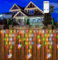 4 m 196 LED rete di luci per esterni con spina, catena luminosa a rete con telecomando, albero di Natale per esterni, per cespugli, impermeabile, per tende, balcone, parete (RGB)