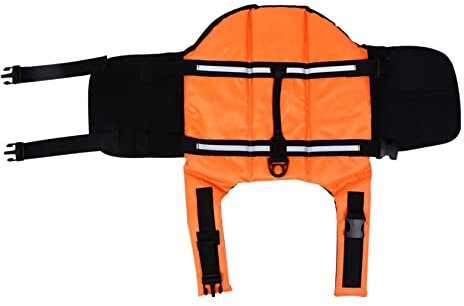 BELLIFFY Schwimmweste Für Welpen Und Kleine Hunde Rettungsweste Aus Oxford Schnapp Und Gurt-Design Reflektierende Streifen Für Für Schwimmen Bootfahren Und Strandbesuche